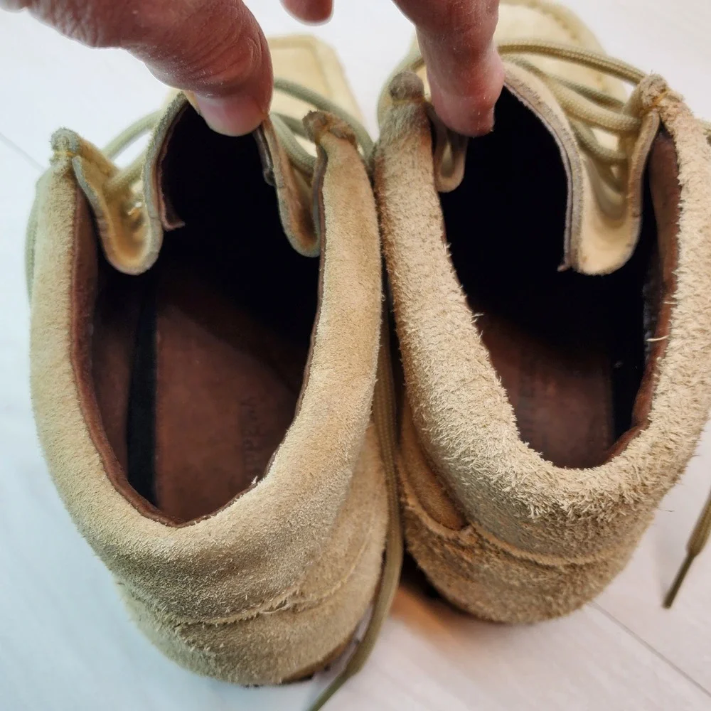 Chippewa Suede Leather Wallabee Boots Mens Tan 8 1/2 W Lace‎ Up Made in Mexico